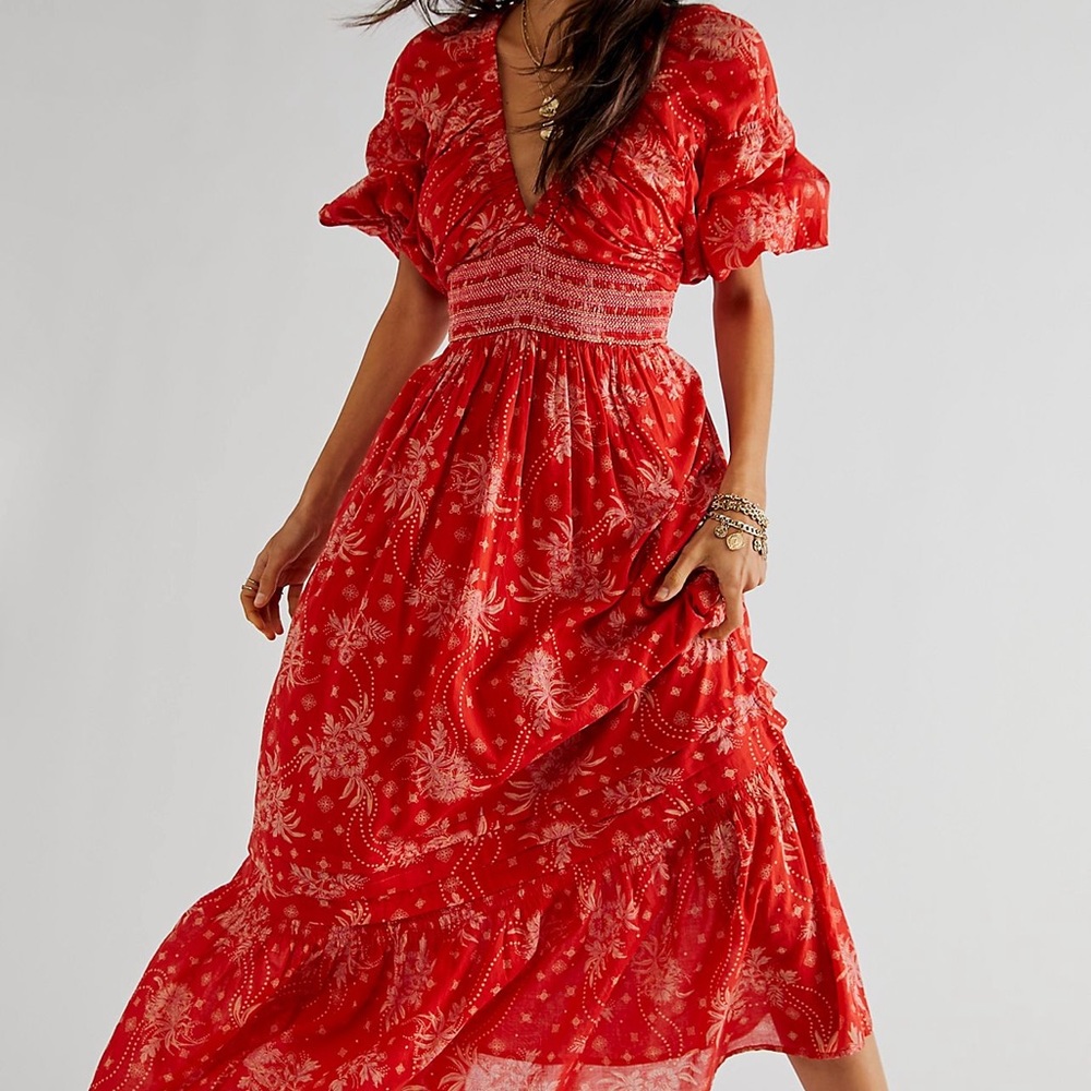 Free People golden hour maxi dress NWT
